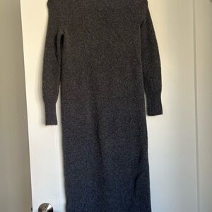 J. Crew Gray Long Sleeve Sweater Dress